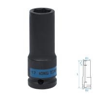 Головка торцевая ударная глубокая шестигранная 1/2", 17 мм KING TONY 443517M