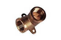 Уголок GENERAL FITTINGS с креплением к стене в двух точках, латунь, г/г, 1/2"