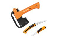 FISKARS Набор для кемпинга: Универсальный топор Х5 + Пила + Универсальный нож