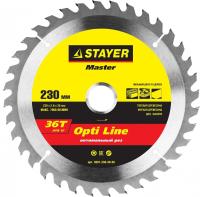 STAYER Opti Line 230 x 30мм 36Т, диск пильный по дереву, оптимальный рез, 3681-230-30-36