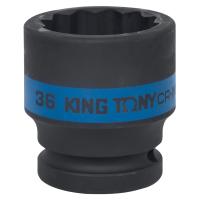 Головка торцевая ударная двенадцатигранная 3/4", 36 мм KING TONY 653036M