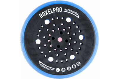 RoxelPro Оправка для шлифовальных кругов FUSION 150мм на липучке, 5/16"+М8, 97 отв, мягкая