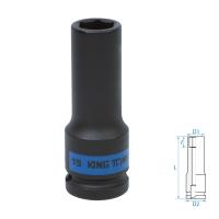 Головка торцевая ударная глубокая шестигранная 1/2", 15 мм KING TONY 443515M