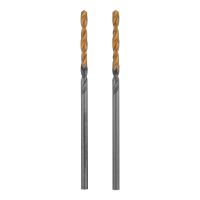 Сверло спиральное по металлу 2 x 49 мм, Р6М5, Golden Tip , 2шт. Denzel