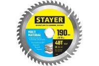 STAYER MULTI MATERIAL 190х20/16мм 48Т, диск пильный по алюминию, супер чистый рез, 3685-190-20-48
