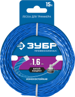 Леска для триммера ВИТОЙ КВАДРАТ 1.6 мм 15 м ЗУБР Профессионал 71030-1.6