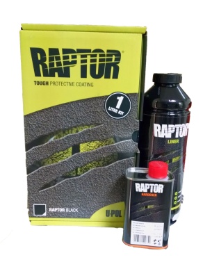 Raptor U-Pol, чёрный 3:1 защитное покрытие повышенной прочности RLB/S4