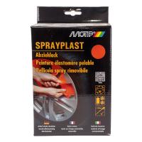 Эмаль Motip Sprayplast аэрозольная виниловая, оранжевая глянцевая, набор 400 мл+400 мл.