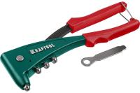 Литой заклепочник KRAFTOOL в кейсе, удержание заклепки, 2.4 - 4.8 мм, X-5F, 31173-H6