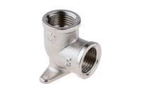 Уголок GENERAL FITTINGS с креплением к стене в двух точках, никелированная латунь, г/г, 1/2"