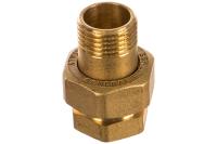Соединитель GENERAL FITTINGS прямой с накидной гайкой, латунь, г/ш, 1/2"