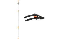 FISKARS Промо набор: телескопический универсальный сучкорез UPX86 + Секатор плоскостной SingleStep P26