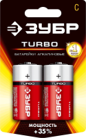 Щелочная батарейка ЗУБР Turbo C 2 шт 59215-2C