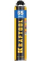 KRAFTOOL GOLD 70, 850 мл, выход до 65 л, мелкопористая, пистолетная всесезонная, SVS, не залипающий клапан, монтажная пена (41194)