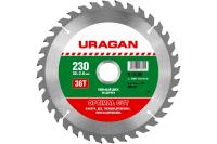 URAGAN Optimal cut 230х30мм 36Т, диск пильный по дереву, 36801-230-30-36