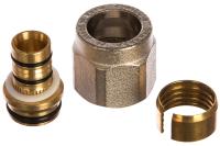 Соединитель GENERAL FITTINGS для металлопластиковых труб, евроконус, никелированная латунь, 1/2" / 16 мм x 2,0 мм