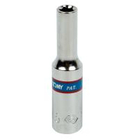 Головка торцевая глубокая шестигранная 1/4", 5 мм KING TONY 223505M