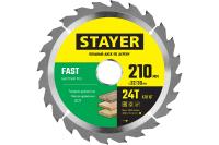 STAYER FAST 210 x 32/30мм 24Т, диск пильный по дереву, быстрый рез, 3680-210-32-24
