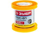 Припой ЗУБР 100гр 0,8мм трубка пос 61 55450-100-08C