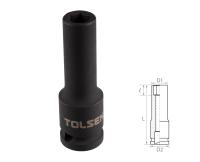 Головка торцевая ударная глубокая шестигранная 1/2", 8 мм TOLSEN TT18258