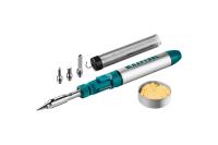 Газовый паяльник KRAFTOOL SolderPro 70B, набор 8-в-1, 30-70 Вт, горелка, фен, 1300°С, 55504-H8