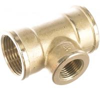 Тройник GENERAL FITTINGS переходной, никелированная латунь, г/г/г, 1"-1/2"-1"