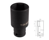 Головка торцевая ударная глубокая шестигранная 1/2", 32 мм TOLSEN TT18282