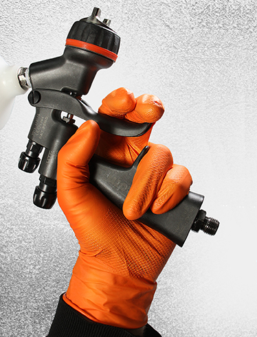 Износостойкие нитриловые перчатки Jeta Safety JSN NATRIX, оранжевые
