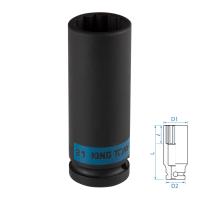 Головка торцевая ударная глубокая двенадцатигранная 1/2", 21 мм KING TONY 443021M