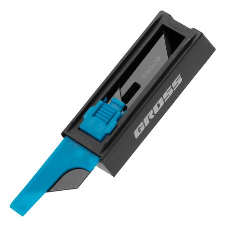 Лезвия, 19 мм, SK2 Black, трапециевидные, выдвижной пластиковый пенал, 10 шт. Gross