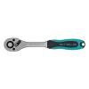 Ключ-трещотка 1/4", CrV, 72 зуба, с быстрым сбросом, матовый хром Stels