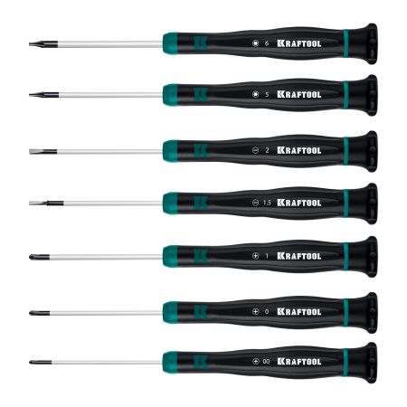 KRAFTOOL Precision 7, 7 предм., Набор отверток (25686)