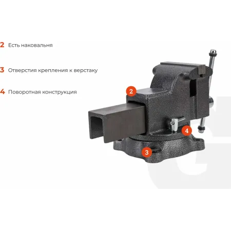 Поворотные слесарные тиски Gigant Professional