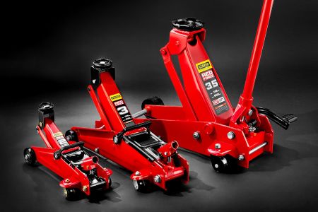 STAYER R-22 RED FORCE, в кейсе, 2 т, 125 - 320 мм, подкатной домкрат для легковых а/м, Professional (43152-2-K)