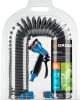 GRINDA спиральный шланг 3/8″ x 15 м, пистолет-распылитель, адаптеры, поливочный набор, PROLine (428495)