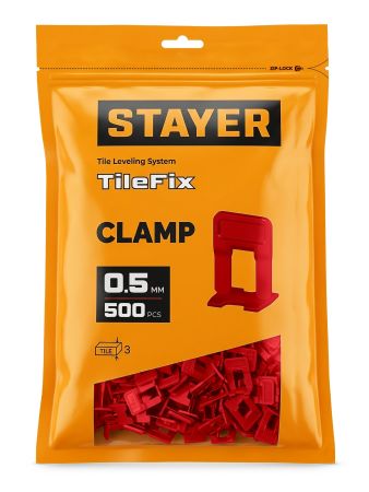STAYER СВП TileFix, 0,5 мм, 500 шт, система выравнивания плитки ″ворота″ (33844-500)
