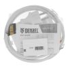 Шнур сетевой Energy Series, ПВС, 1,5 м, 2 x 1,5 мм, с неразборной вилкой, белый, Denzel