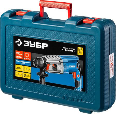 ЗУБР 30 мм, 900 Вт, перфоратор SDS Plus, Профессионал (ЗП-30-900 К)