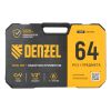 Набор инструментов, 1/2", 1/4", CrV, S2, пластиковый кейс, 64 предмета Denzel
