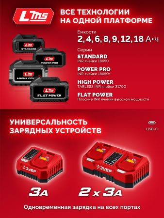 ЗУБР 20 В, 500 Н·м, без АКБ (LMS), бесщеточный ударный гайковерт (ГБУ-500)