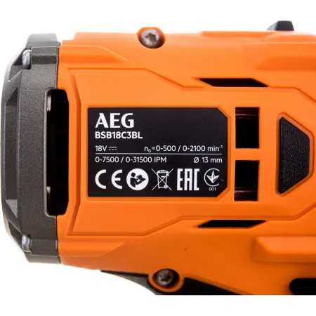 Ударная бесщеточная аккумуляторная дрель-шуруповерт BSB18C3BL-502C AEG