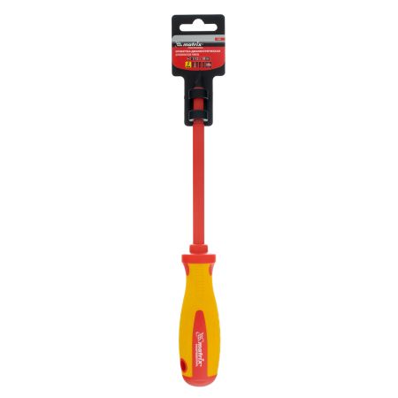 Отвертка Insulated, SL6.5 x 150 мм, CrMo, до 1000 В, двухкомпонентная рукоятка Matrix Professional