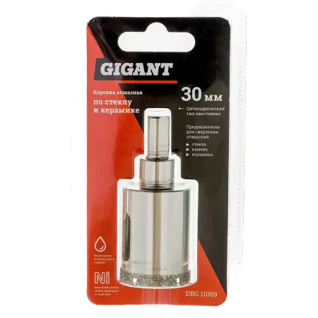 Алмазная коронка по стеклу и керамике Gigant DBG 11069