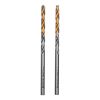 Сверло спиральное по металлу 3 x 60 мм, Р6М5, Golden Tip , 2шт. Denzel