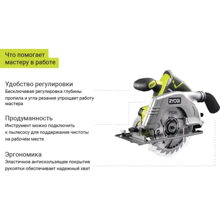 Дисковая пила ONE+ R18CS-0 Ryobi