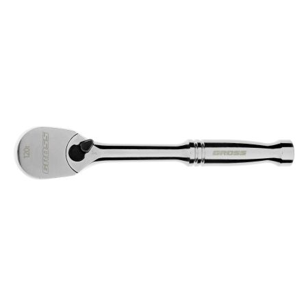Ключ-трещотка 1/4", CrV, 120 зубьев, цельнометаллический, хром Gross