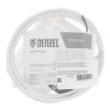 Шнур сетевой Energy Series, ПВС, 1,5 м, 2 x 1 мм, с неразборной вилкой, белый, Denzel