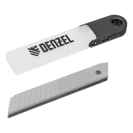 Лезвия, 18 мм, сталь SK5 - 0,5 мм, многосегментные, 10 штук Denzel
