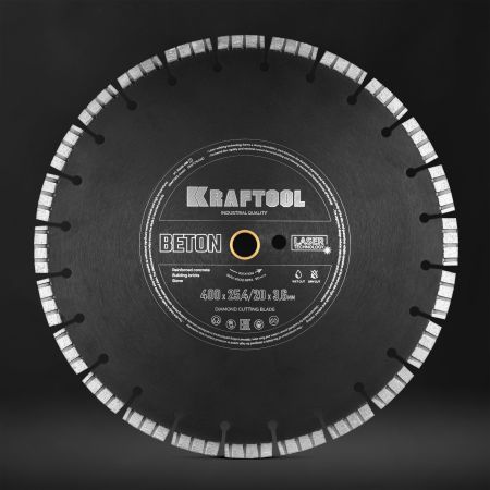 KRAFTOOL BETON 400 мм (25.4/20 мм, 12х3.6 мм), алмазный диск (36686-400)