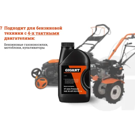 Моторное минеральное масло Gigant 4Т Premium SAE 30 API - SG/CD